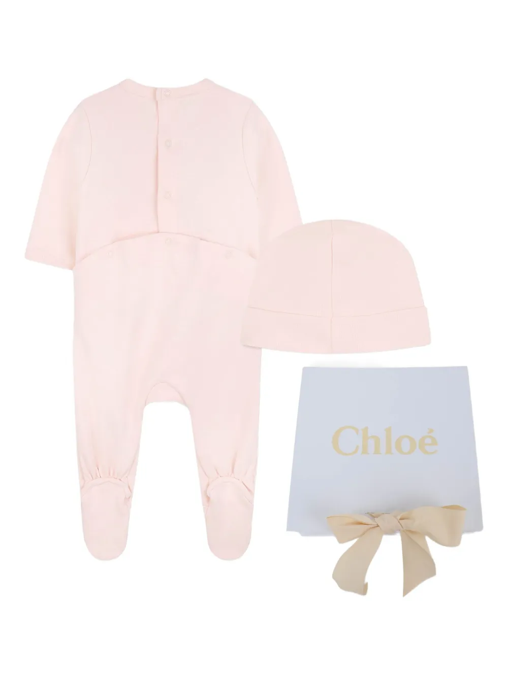Комплект из топа и брюк Chloé Kids, розовый — фото 2
