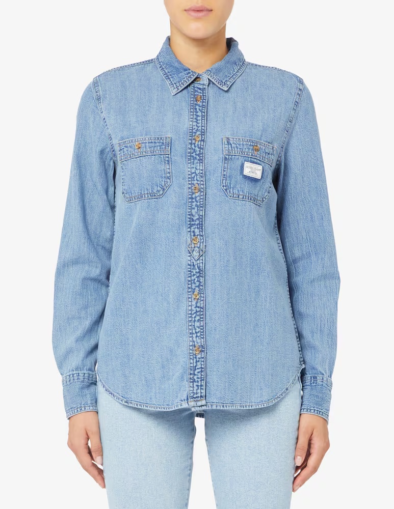 

Джинсовая рубашка GJ стандартного кроя Guess Jeans, светло-голубой