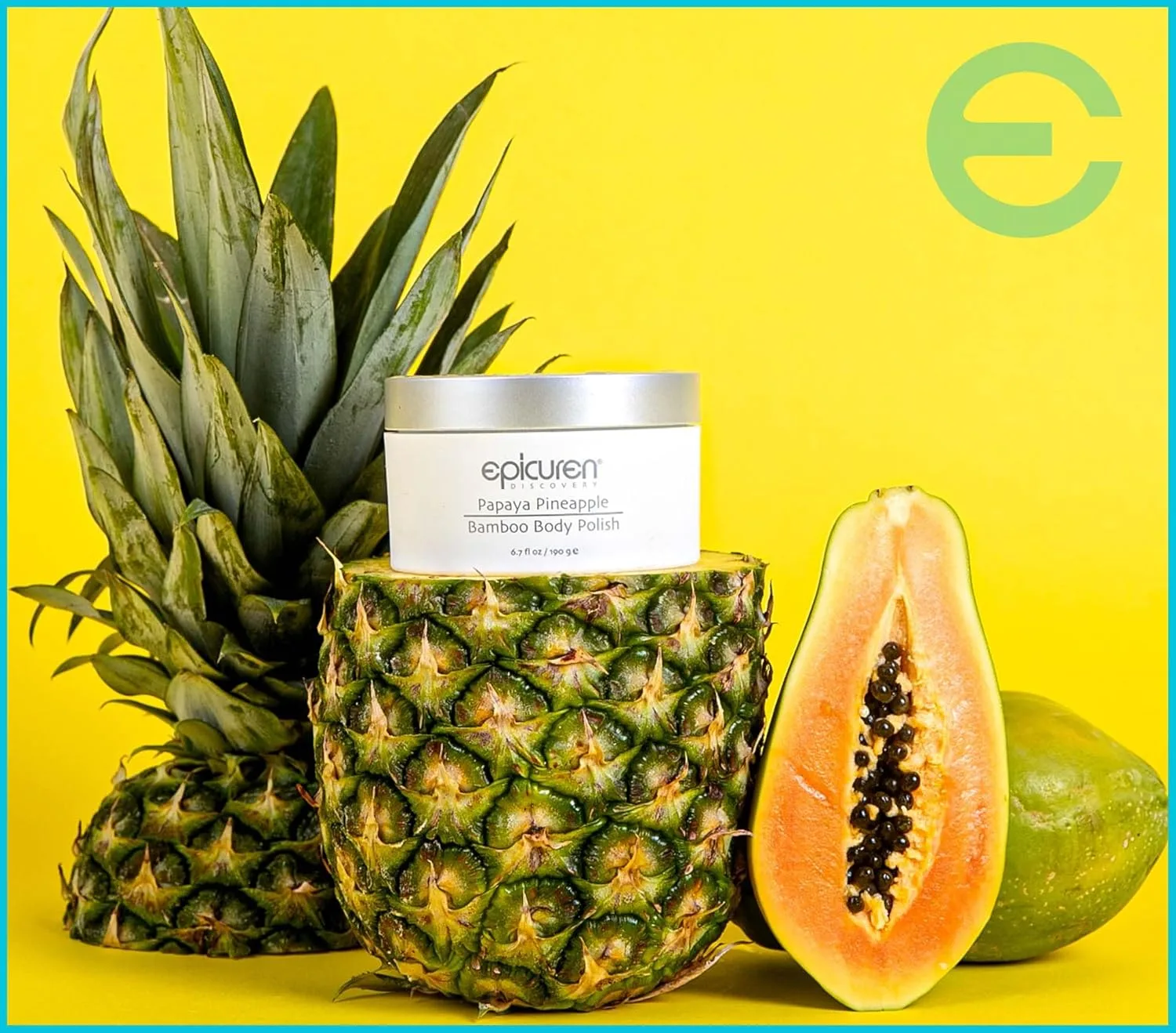Скраб для тела Epicuren Discovery Papaya Pineapple Bamboo, 6,7 унций. 198 мл (1 шт.) — фото 4