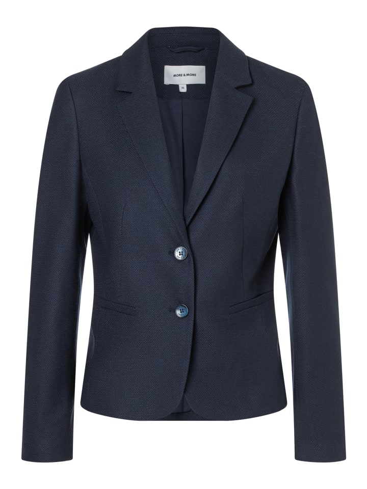 

More & More Структурированный короткий блейзер темно-синего цвета