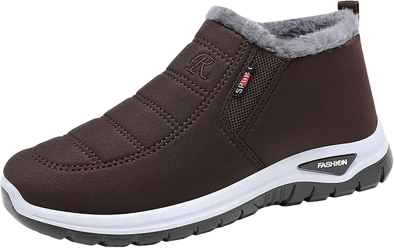 

Мужские зимние теплые ботинки IWIHMIV, повседневные уличные, противоскользящие, удобные, с флисовой подкладкой, утолщенные спортивные кроссовки, Coffee