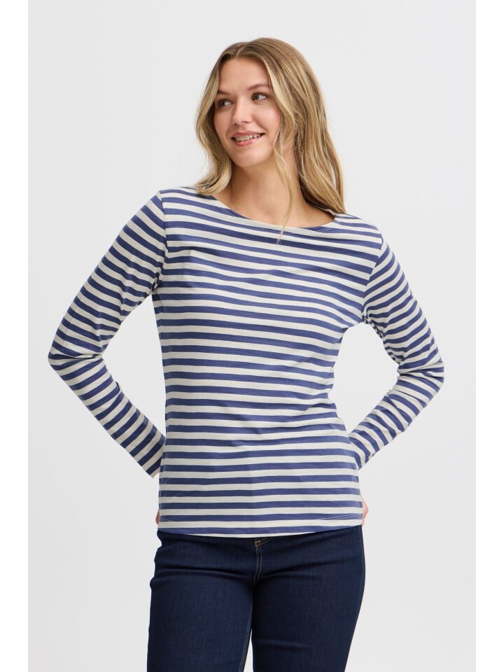 

Лонгслив Fransa Shirttop FRMYE TEE 1 20614477 modisches Longsleeve, синий