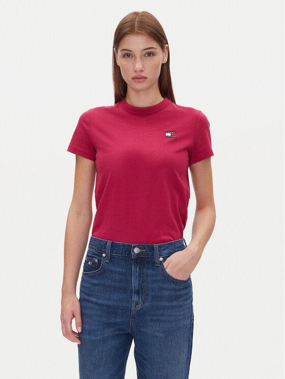 

Футболка обычного кроя Tjw Reg Badge Tee DW0DW20153 Tommy Jeans, розовый