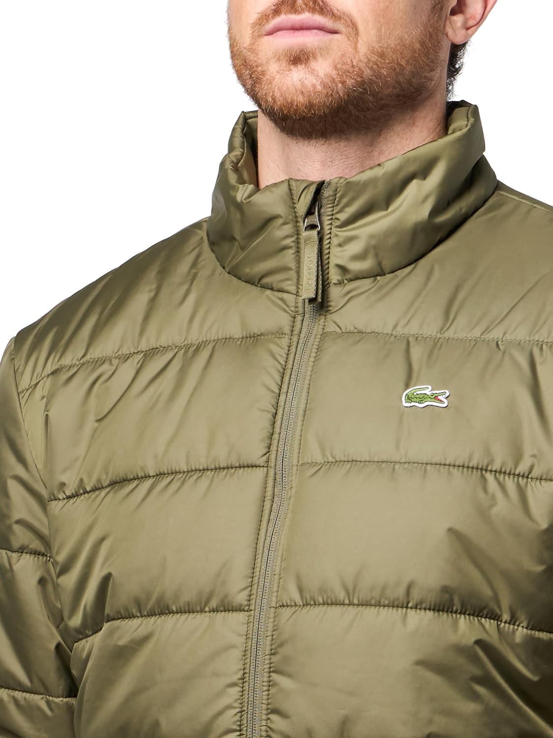 Lacoste мужская куртка-пуховик легкая водоотталкивающая, Olive — фото 3