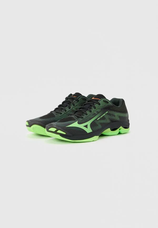Волейбольные кроссовки wave lightning pro Mizuno, Black/Glowing Apple/Mandarin Orange — фото 2