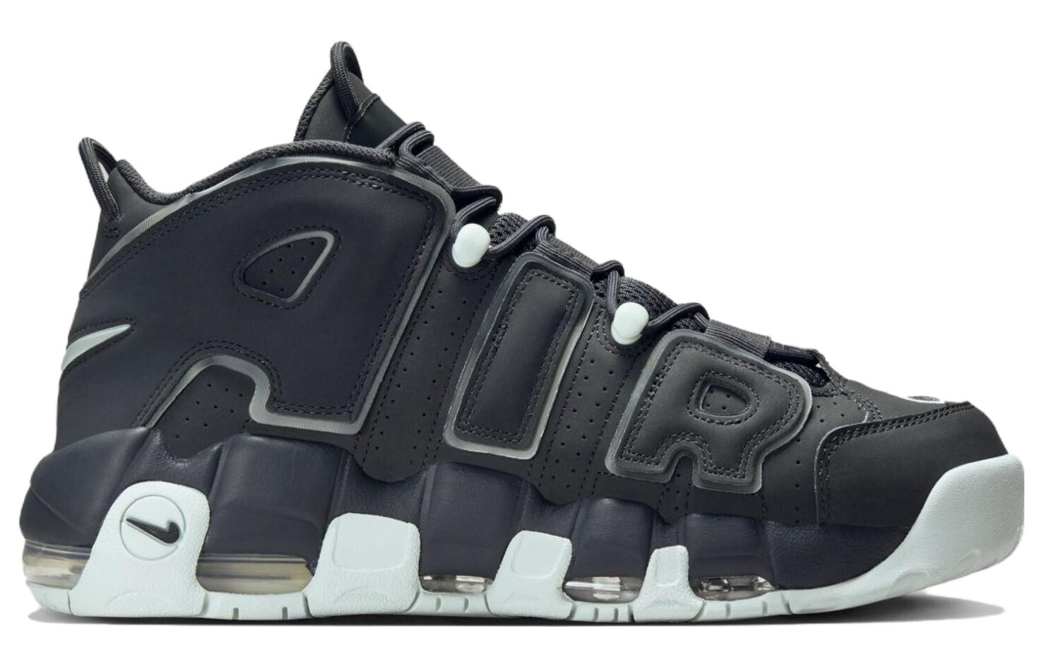 Мужские баскетбольные кроссовки Nike Air More Uptempo Vintage, Black/Green — фото 2