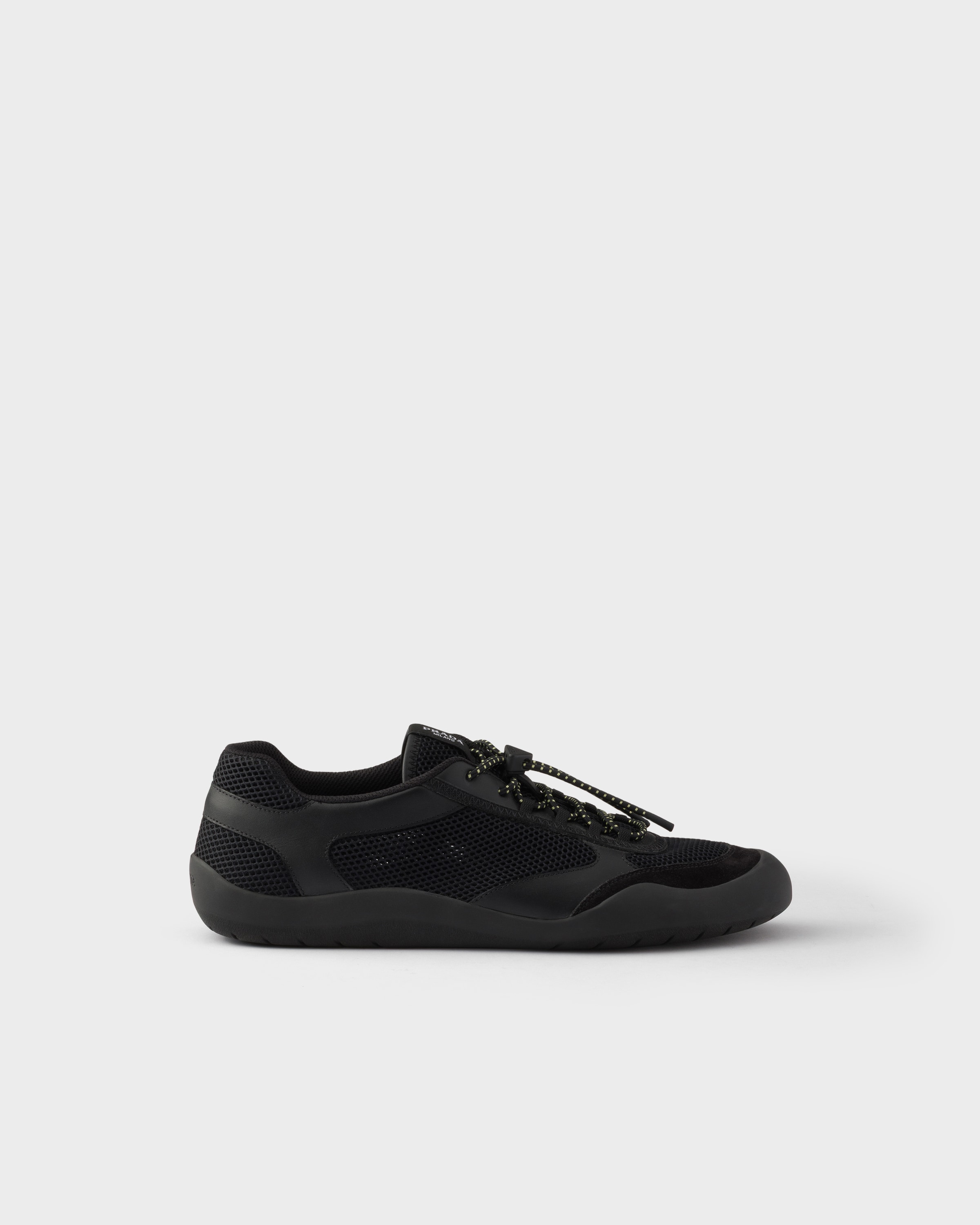 Кроссовки Speedrock из кожи и сетчатой ткани Prada, черный — фото 2