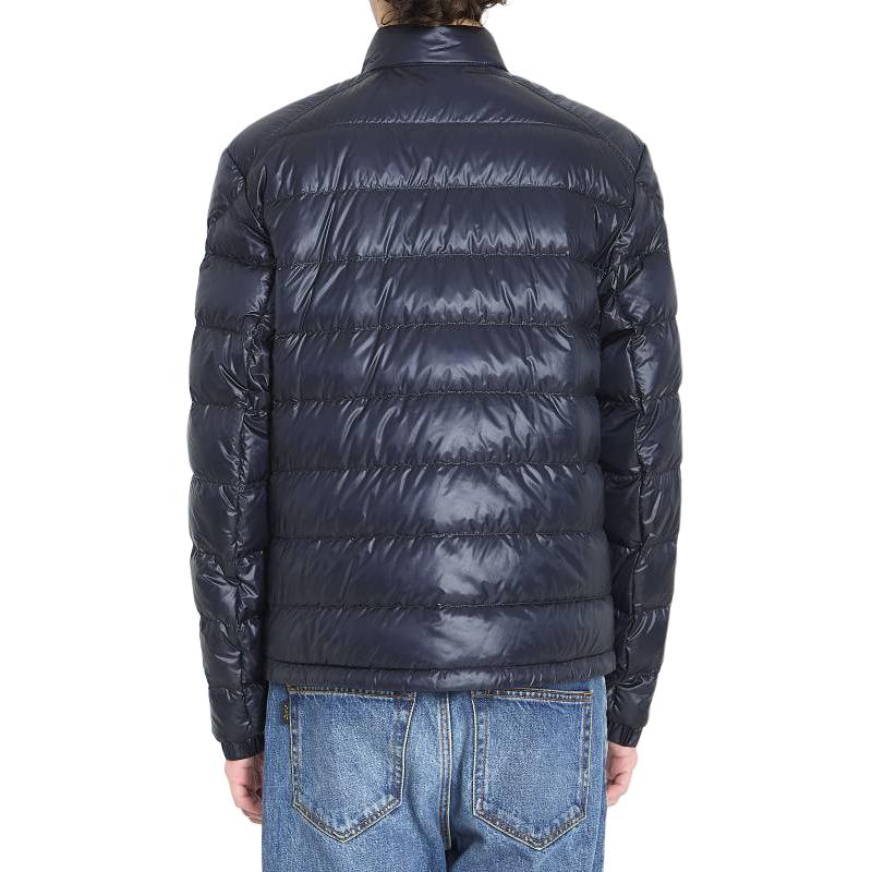 Moncler SS26 Пуховик мужской темно-синий со стойкой умеренной длины — фото 3