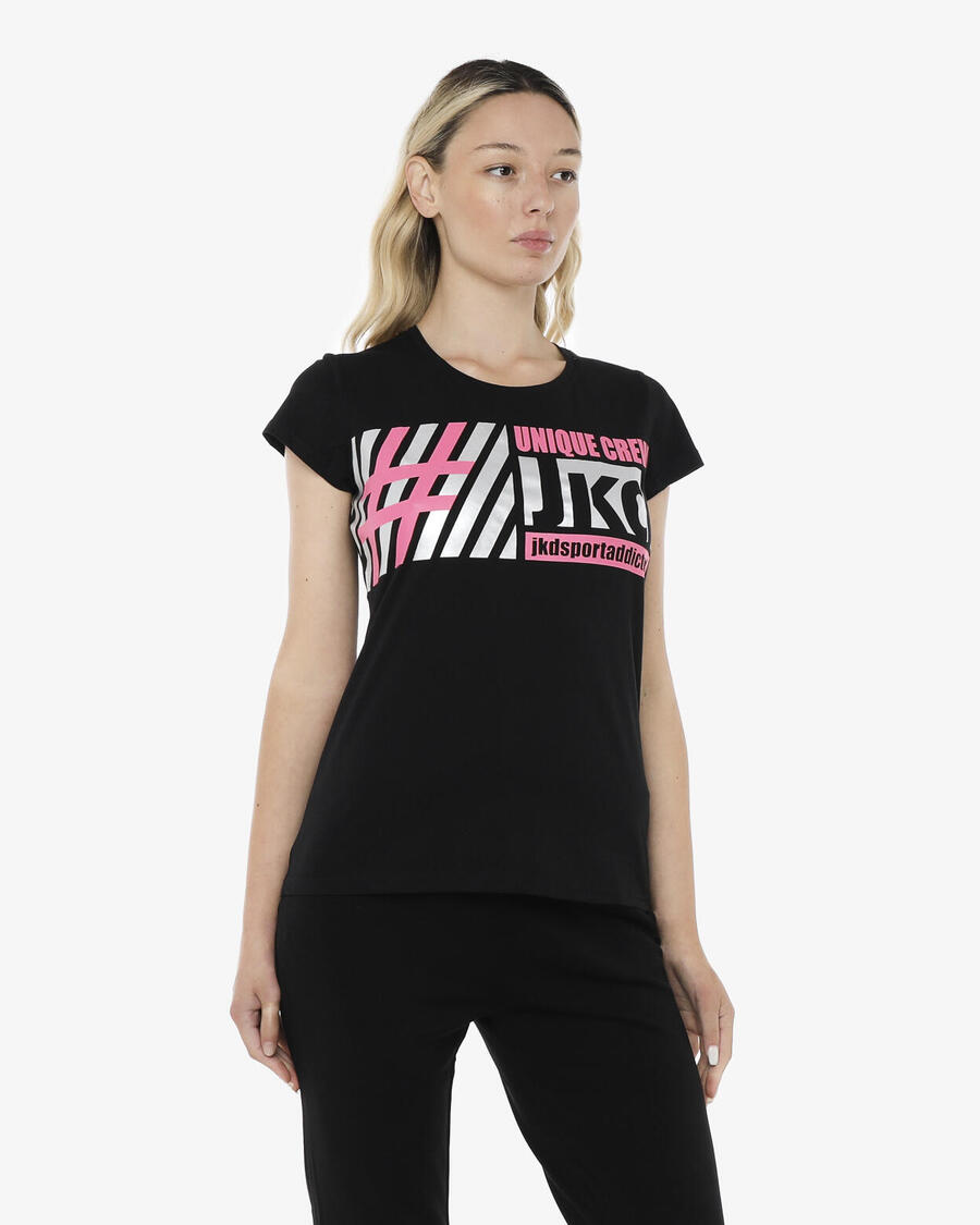 

JAKED черная хлопковая фитнес-футболка для женщин