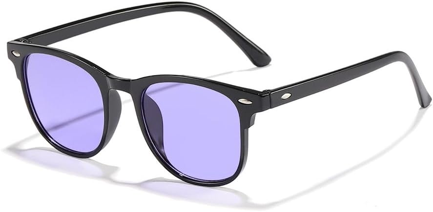 

Винтажные солнцезащитные очки с металлическими заклепками для женщин, в стиле ретро, ​​унисекс, классические, для активного отдыха и путешествий, модные очки с градиентной тонировкой HYYZZC, Purple