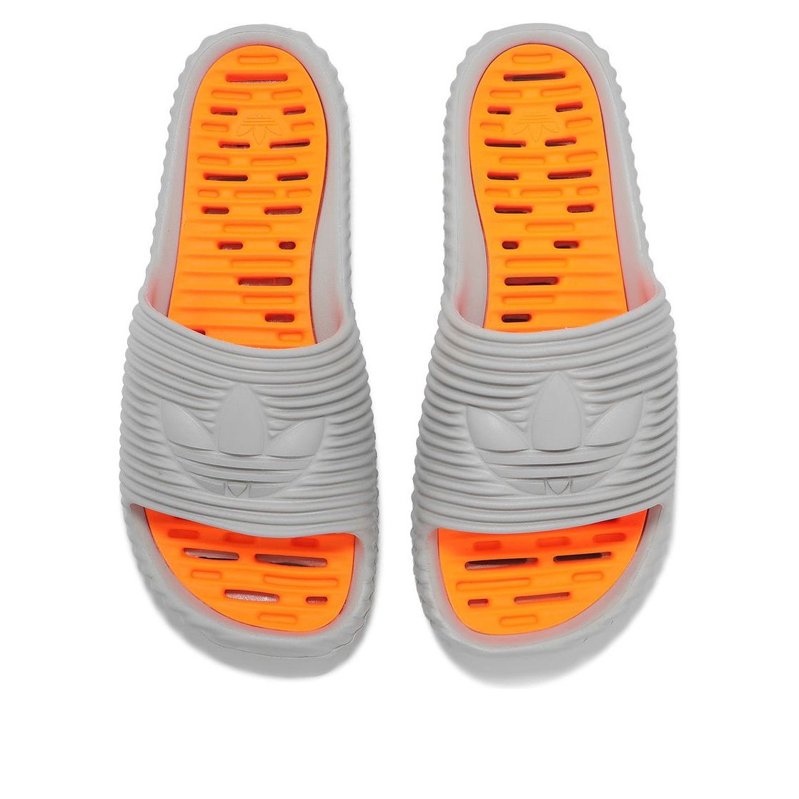 Шлепанцы Adidas Adilette 25 'Grey Solar Orange' — фото 4