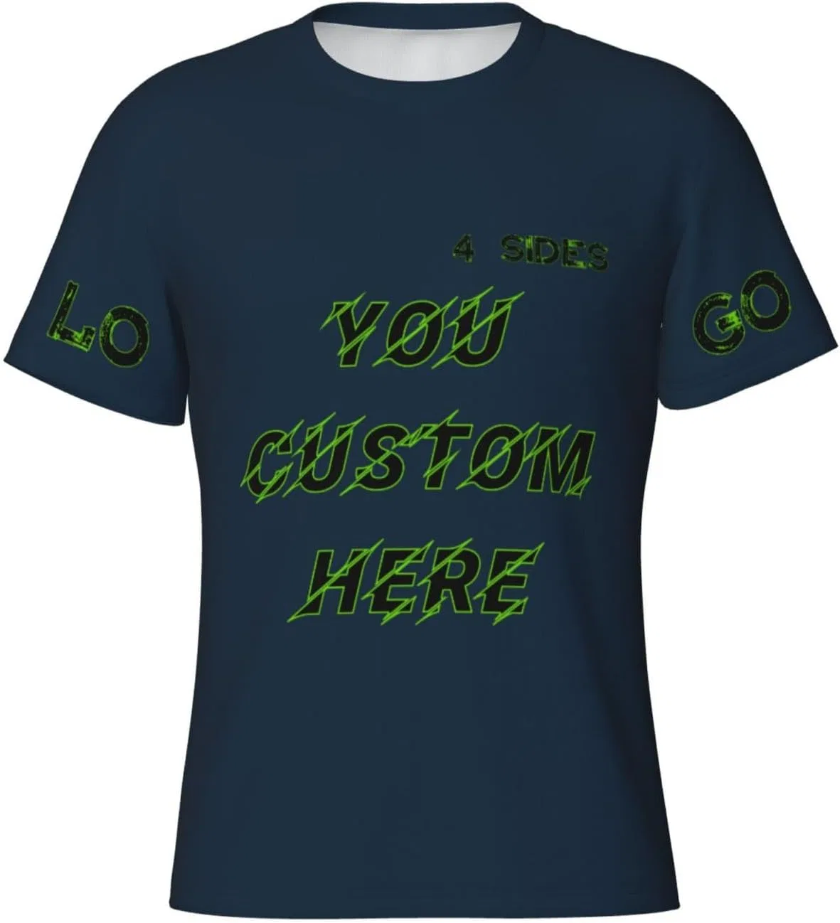 Футболка с принтом, дышащая, Navy Blue