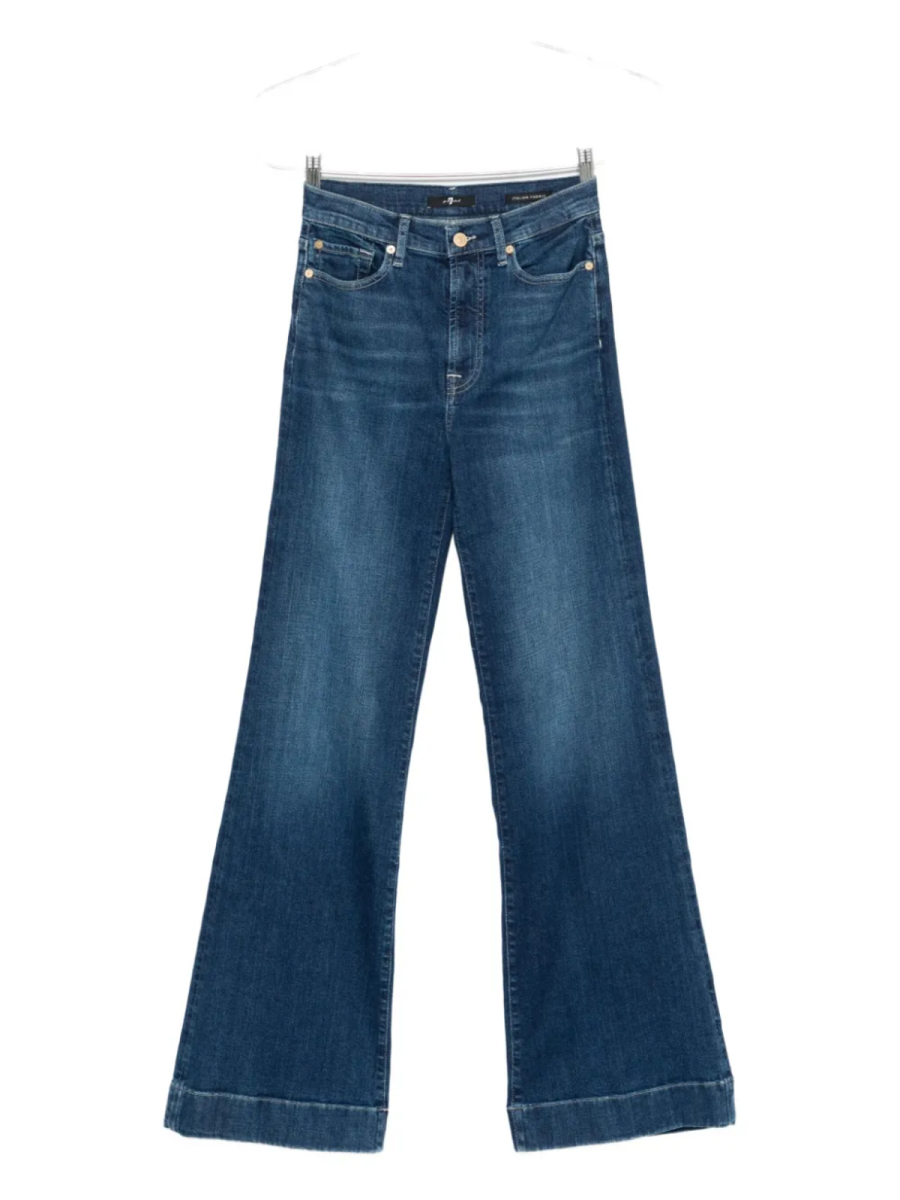

7 For All Mankind джинсы с высокой талией и широкими штанинами, синий