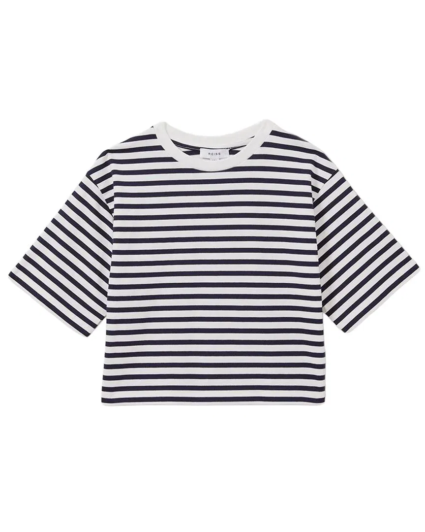 Футболка Reiss Say Stripe Oversized Jersey Top, синий