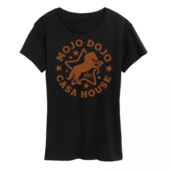 

Женская футболка с принтом The Movie Mojo Dojo Barbie, черный