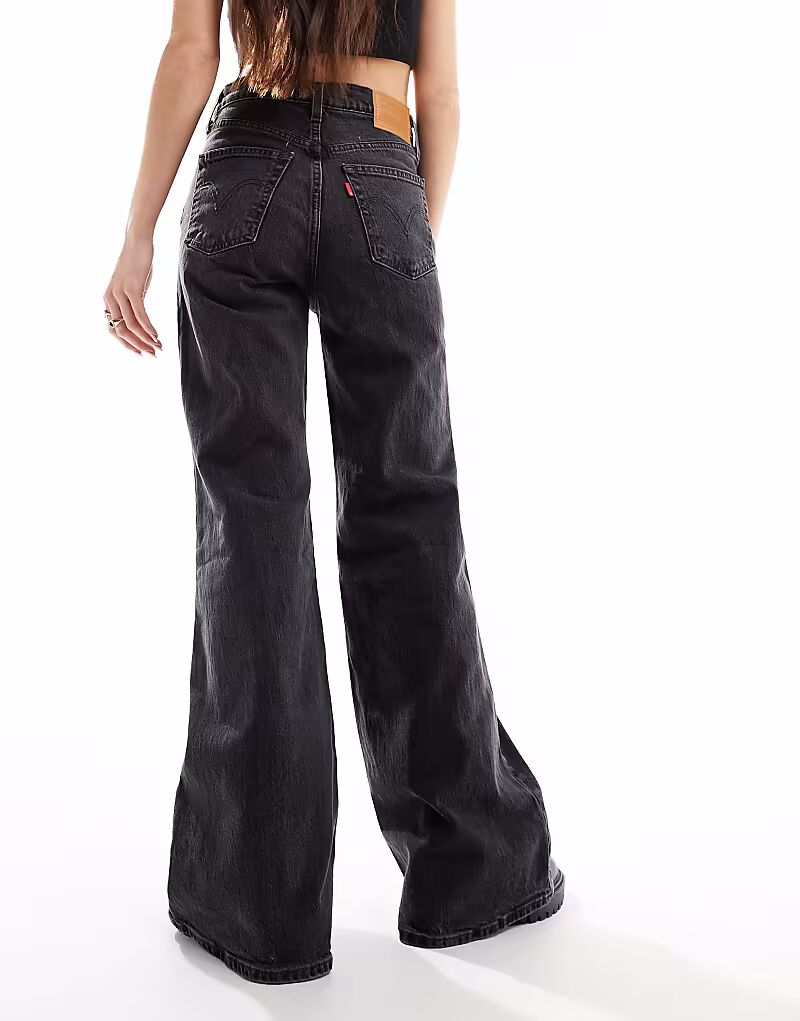 Джинсы Ribbage Bells с высокой талией и клешем, черного цвета Levi'S — фото 2