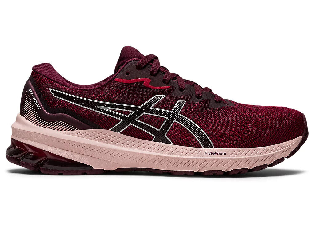 Asics GT-1000 11 1012B197.601 Кроссовки женские Клюква Flytefoam Беговые, красный — фото 3