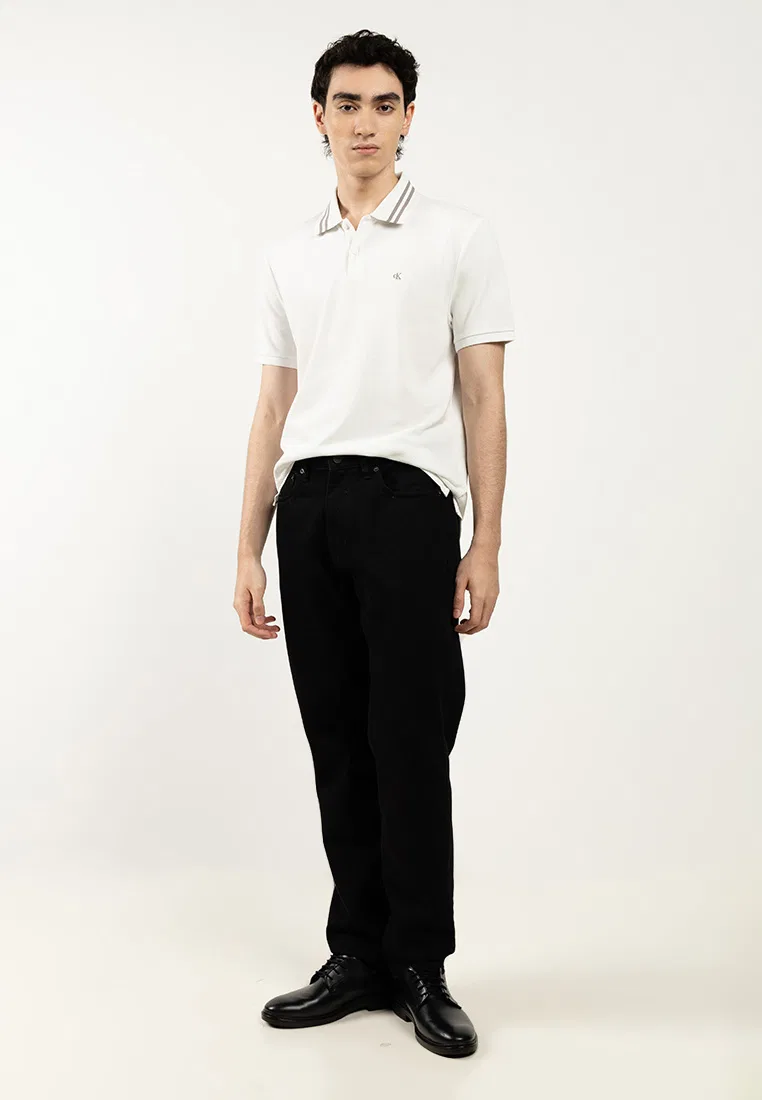 Поло с коротким рукавом, монограмма, Calvin Klein Jeans, белый/белый — фото 4