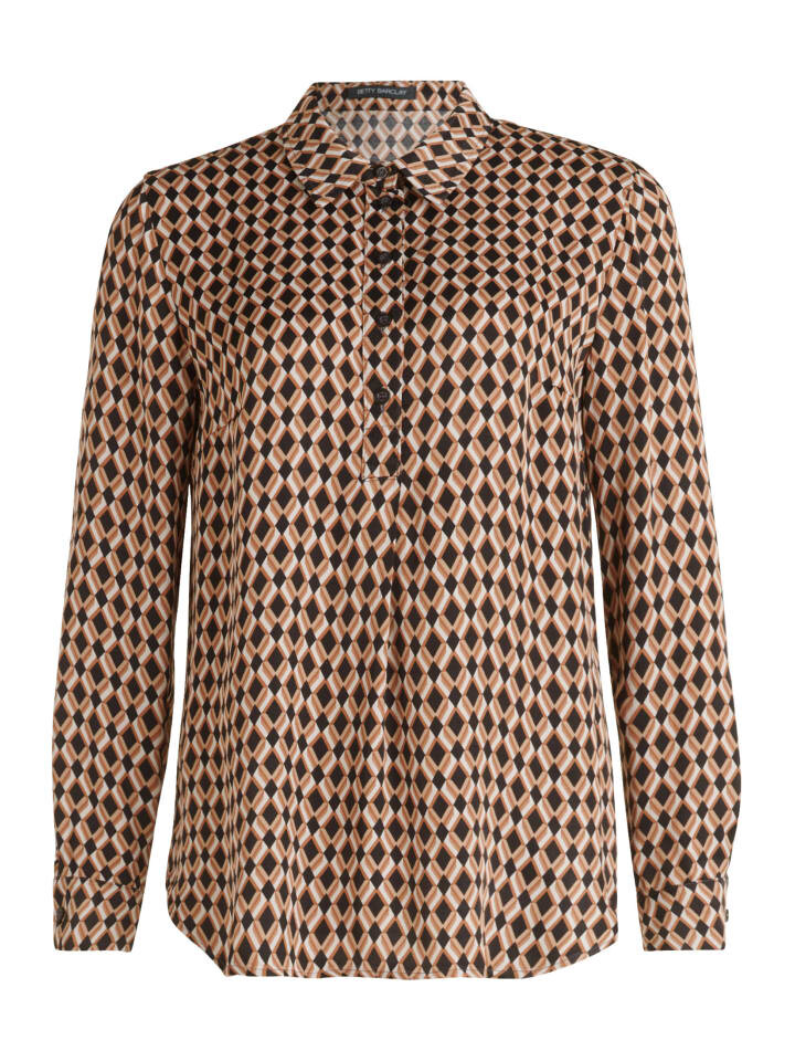 

Блуза Betty Barclay Longbluse langarm, цвет Beige/Schwarz