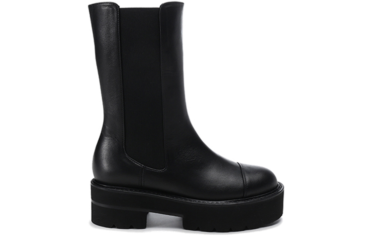 Ботинки SW до середины икры 5 см Женские Черные Stuart Weitzman — фото 3