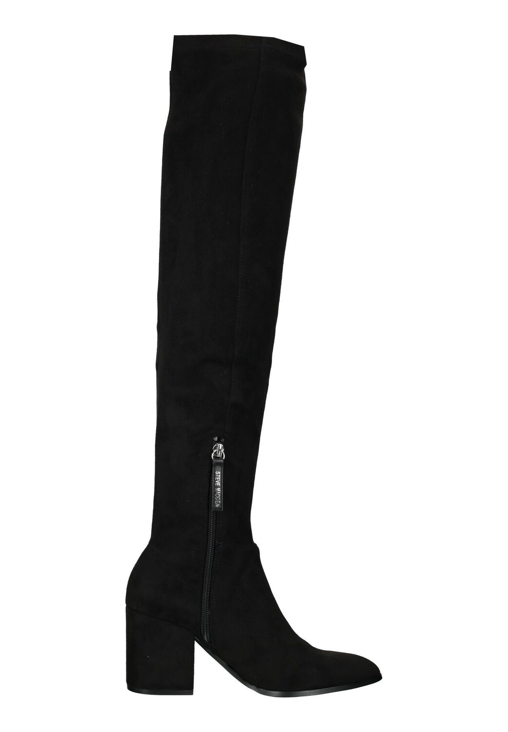 Ботфорты женские Steve Madden классические на каблуке, черный — фото 4