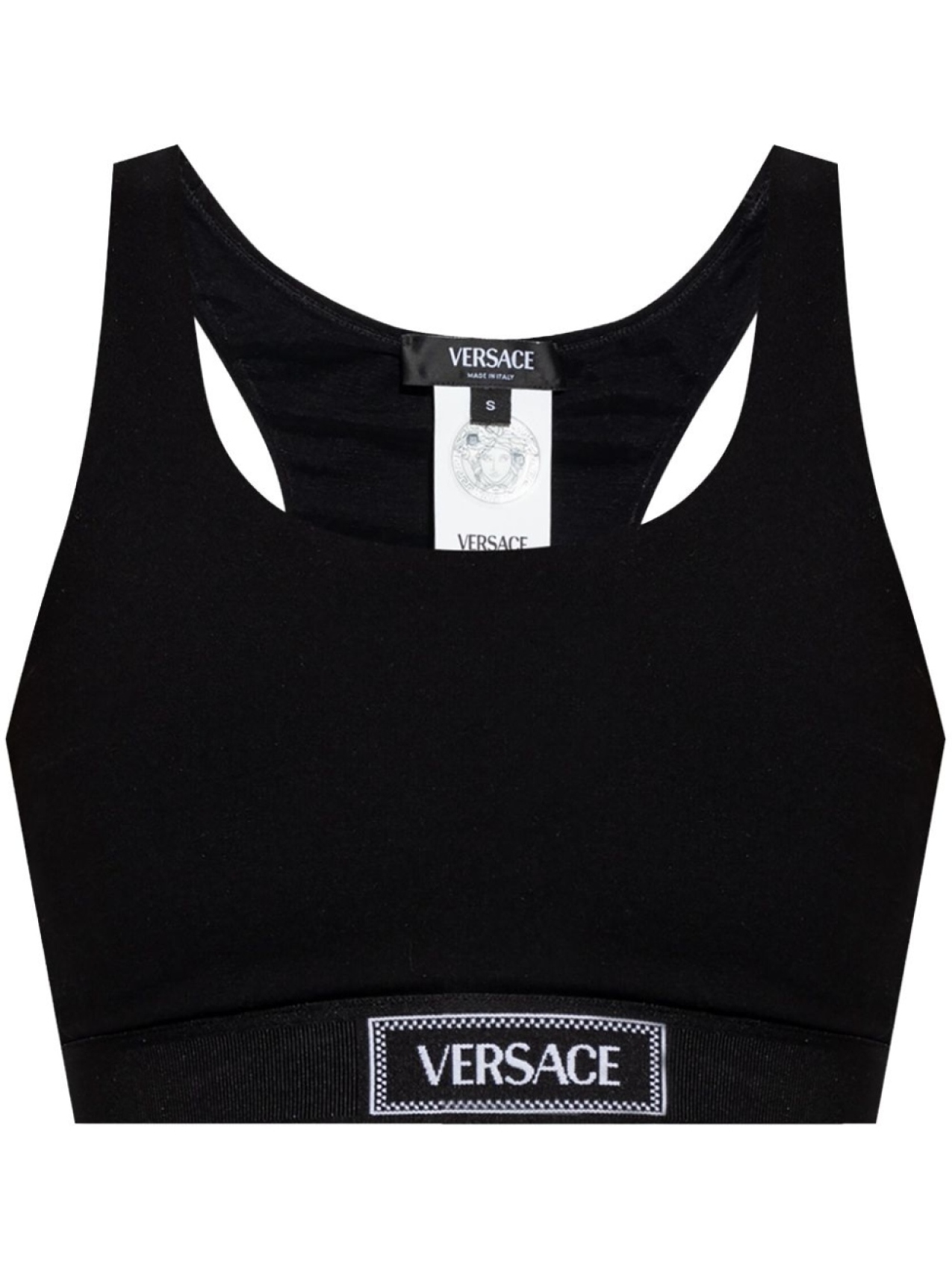 

Топ с логотипом Versace, черный