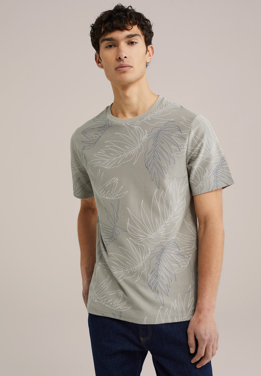 

Футболка с принтом WE Fashion, цвет Greyish Green