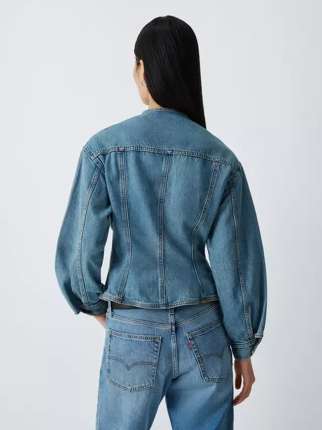 Облегающая джинсовая куртка-тракер, синяя Levi's — фото 2