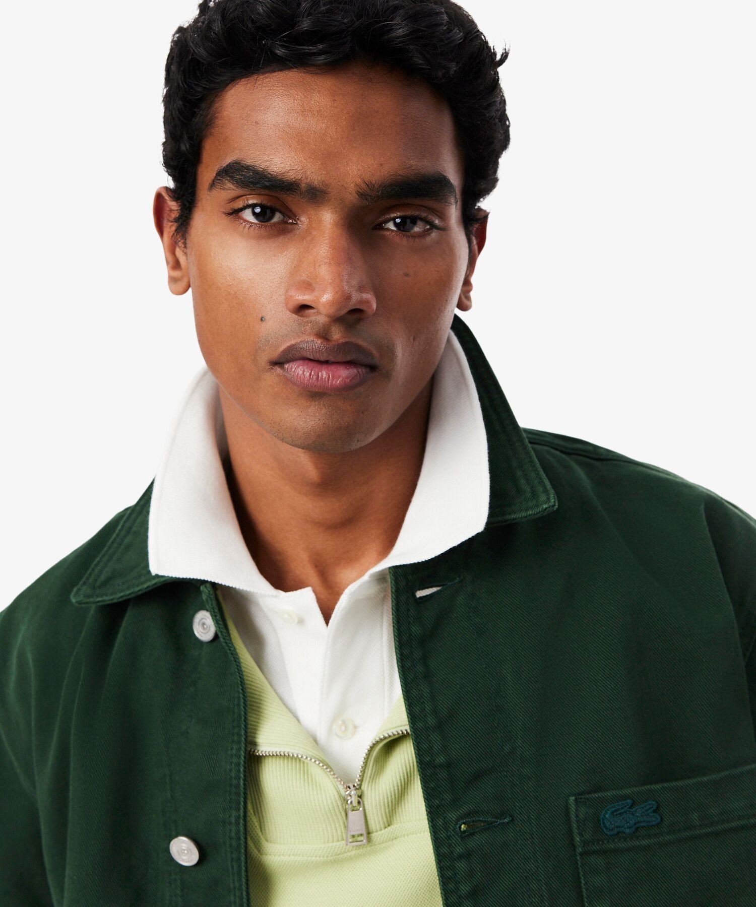 Цветная джинсовая рубашка LACOSTE, Green — фото 2