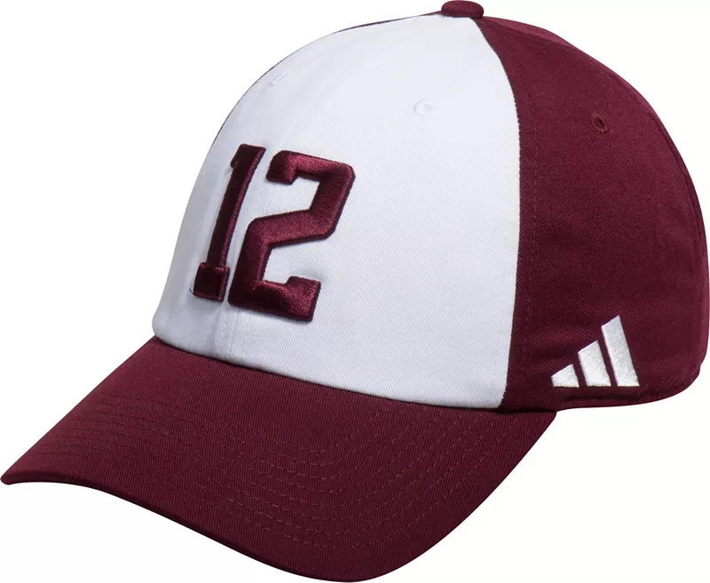 

Мужская регулируемая кепка с напуском Adidas Texas A&M Aggies Maroon
