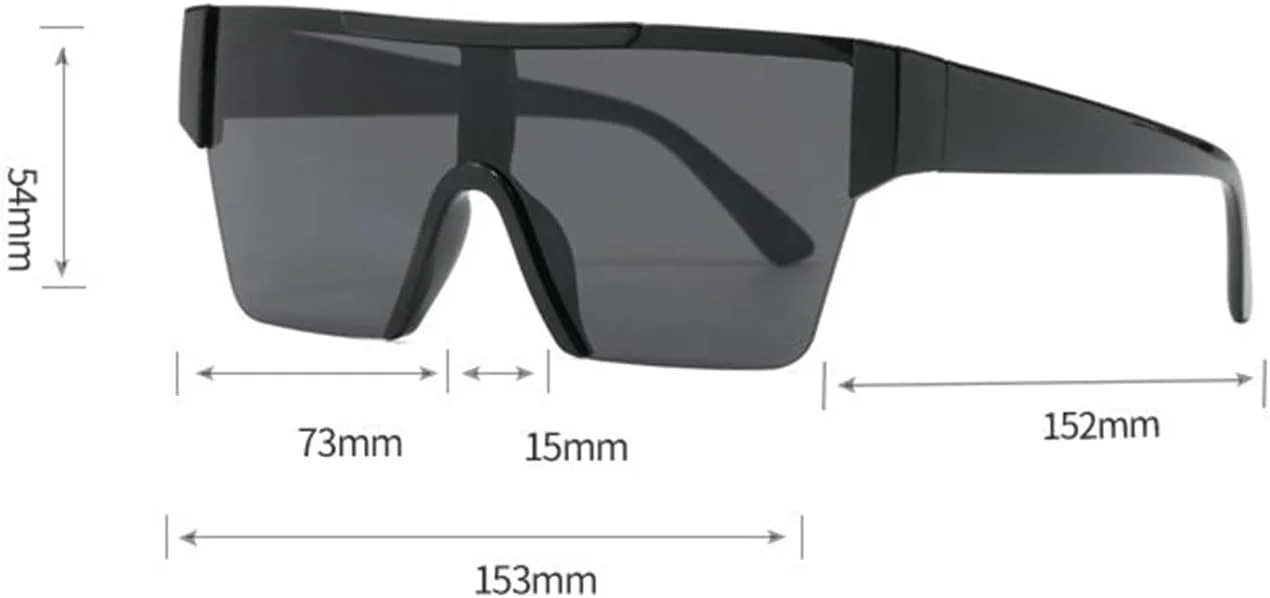 

Стильные квадратные солнцезащитные очки большого размера без оправы, без рамок, для женщин и мужчин, с зеркальным покрытием, защита от УФ-излучения UV400 helena, C5