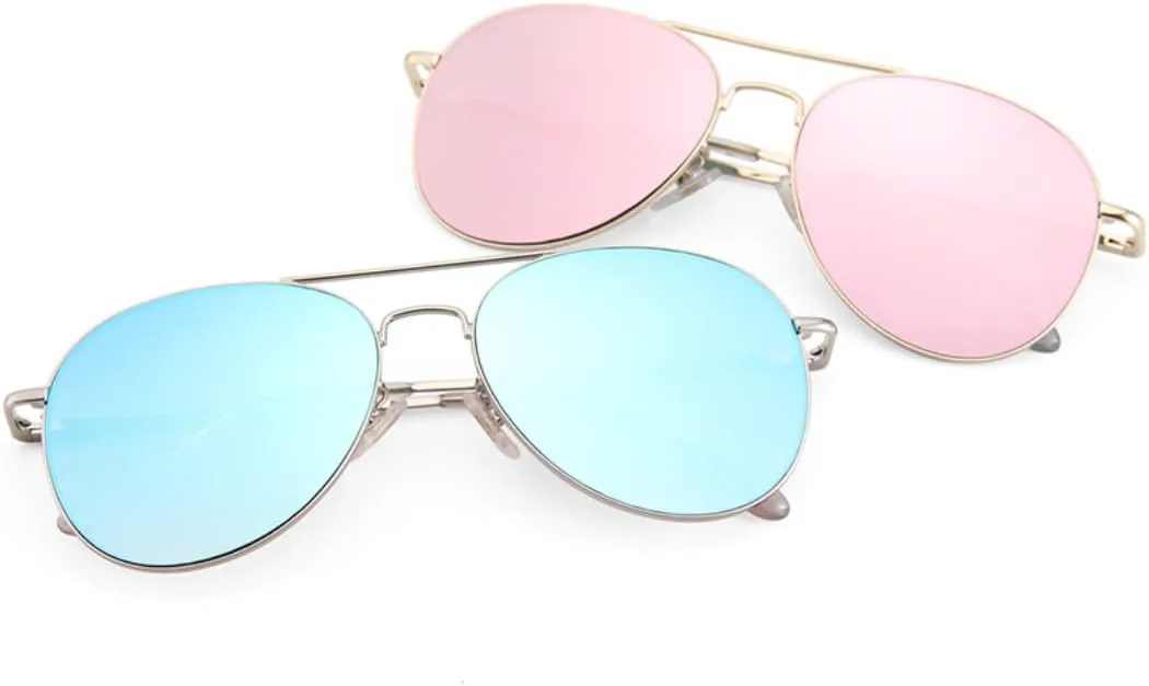 

Солнцезащитные очки с защитой UV400 | Увеличенная металлическая оправа | для женщин и мужчин, для занятий спортом на открытом воздухе и вождения DSVIGF, Mirror Blue