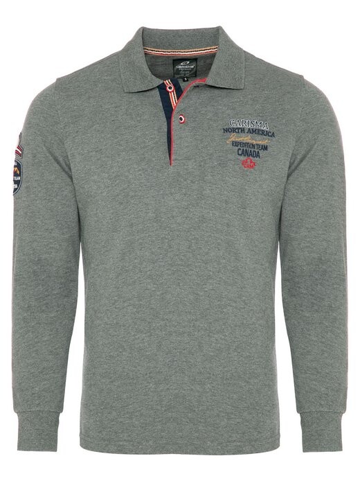 

Поло с длинными рукавами Carisma, серый