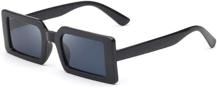 

Небольшие квадратные солнцезащитные очки для мужчин и женщин, прямоугольные, модные, в стиле ретро, ​​с защитой от солнца (черная оправа, серые вкрапления) Weloveushop, Gray