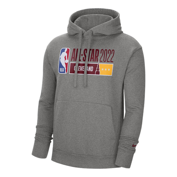 

Толстовка Men's Nike NBA All-star Essential Alphabet Printing Fleece Loose Casual Gray, мультиколор