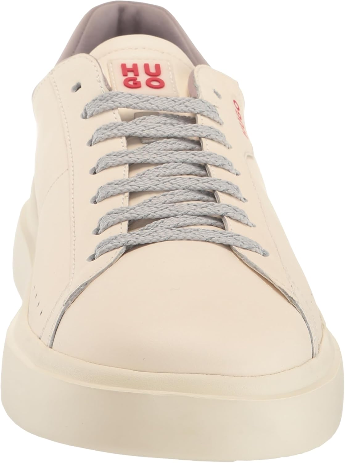 Кроссовки Hugo Mens Cupsole из кожи на шнуровке, белый — фото 2