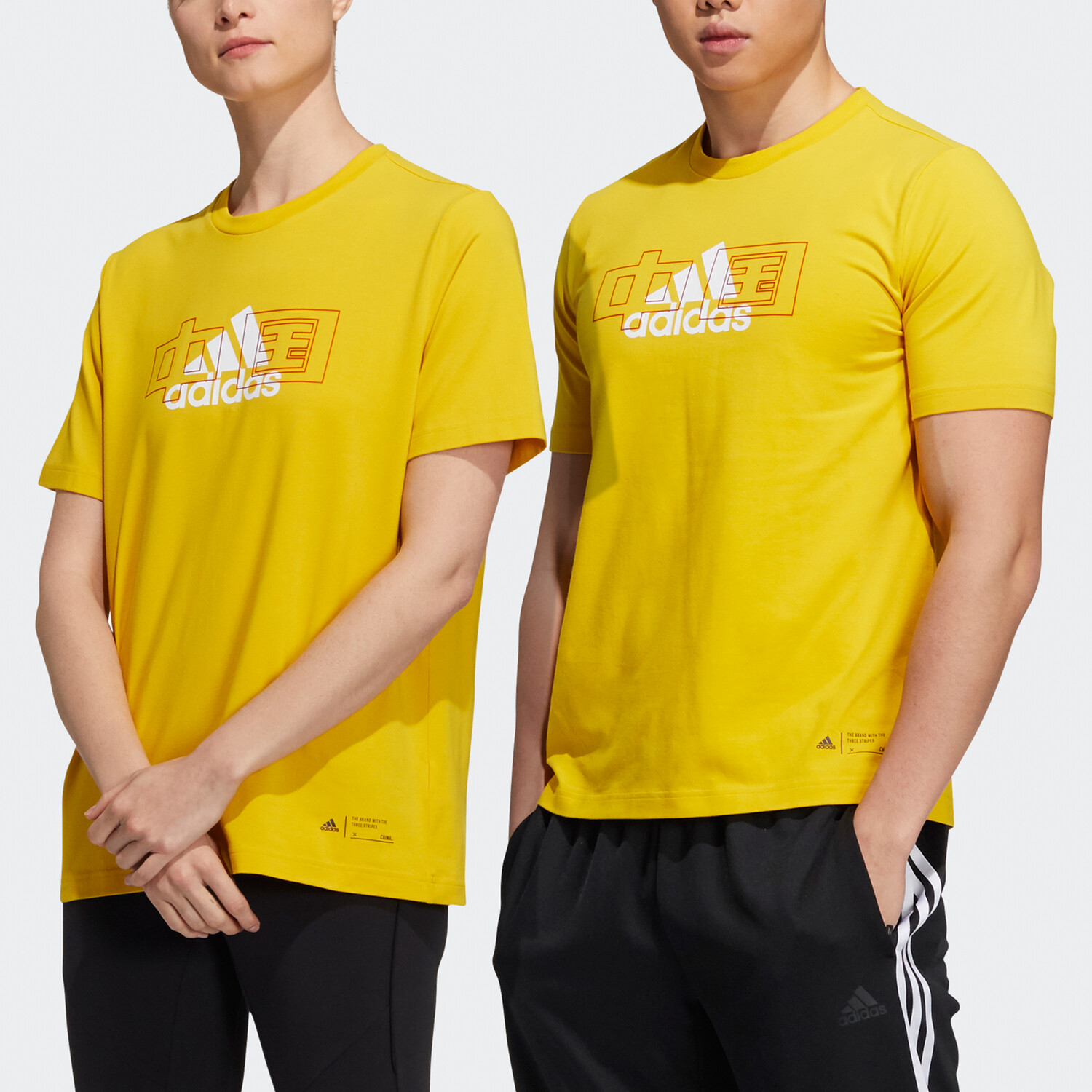 Футболка унисекс желтая Adidas, желтый — фото 2