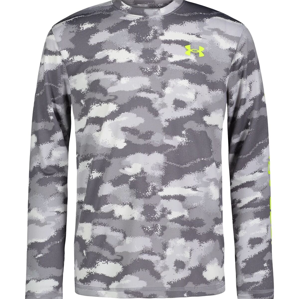 

Рубашка с длинными рукавами и логотипом dissolve camo logo upf — для мальчиков Under Armour, серый
