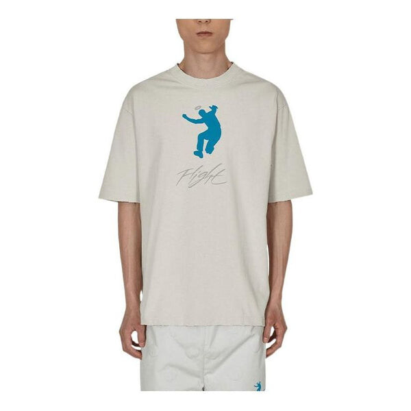 

Футболка Air Jordan x Union Crossover Solid Color Alphabet Pattern Printing Round Neck Short Sleeve US Edition Gray, серый