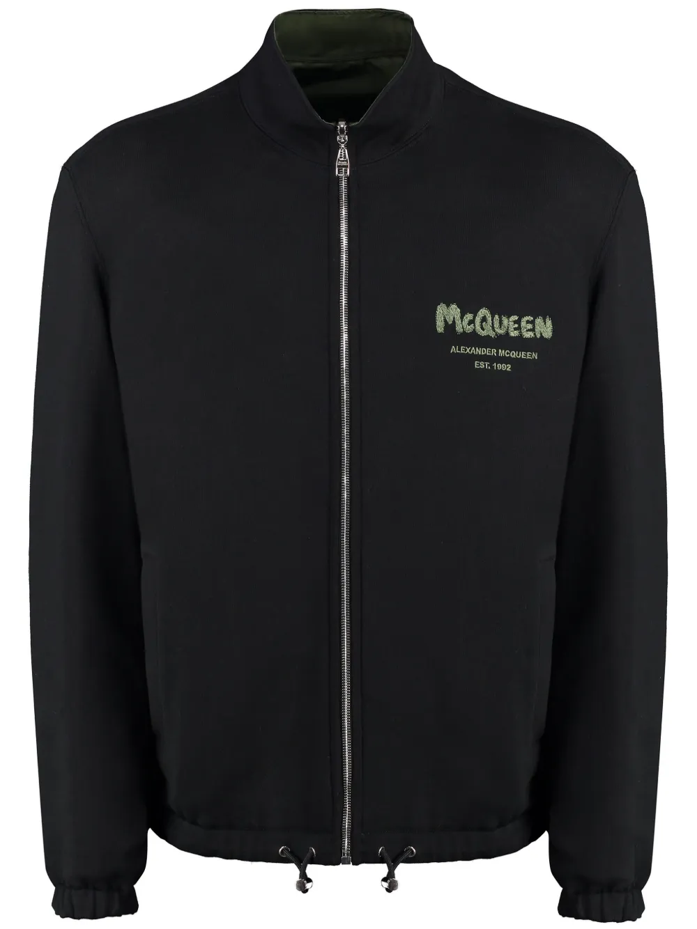 

Двусторонний бомбер Graffiti Alexander McQueen, зеленый