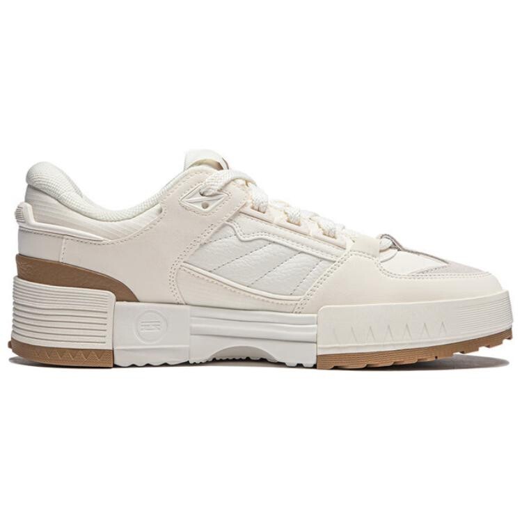 Кроссовки LINING Li Cheng Skateboarding Shoes Men Low-top Milky White, слоновая кость — фото 2