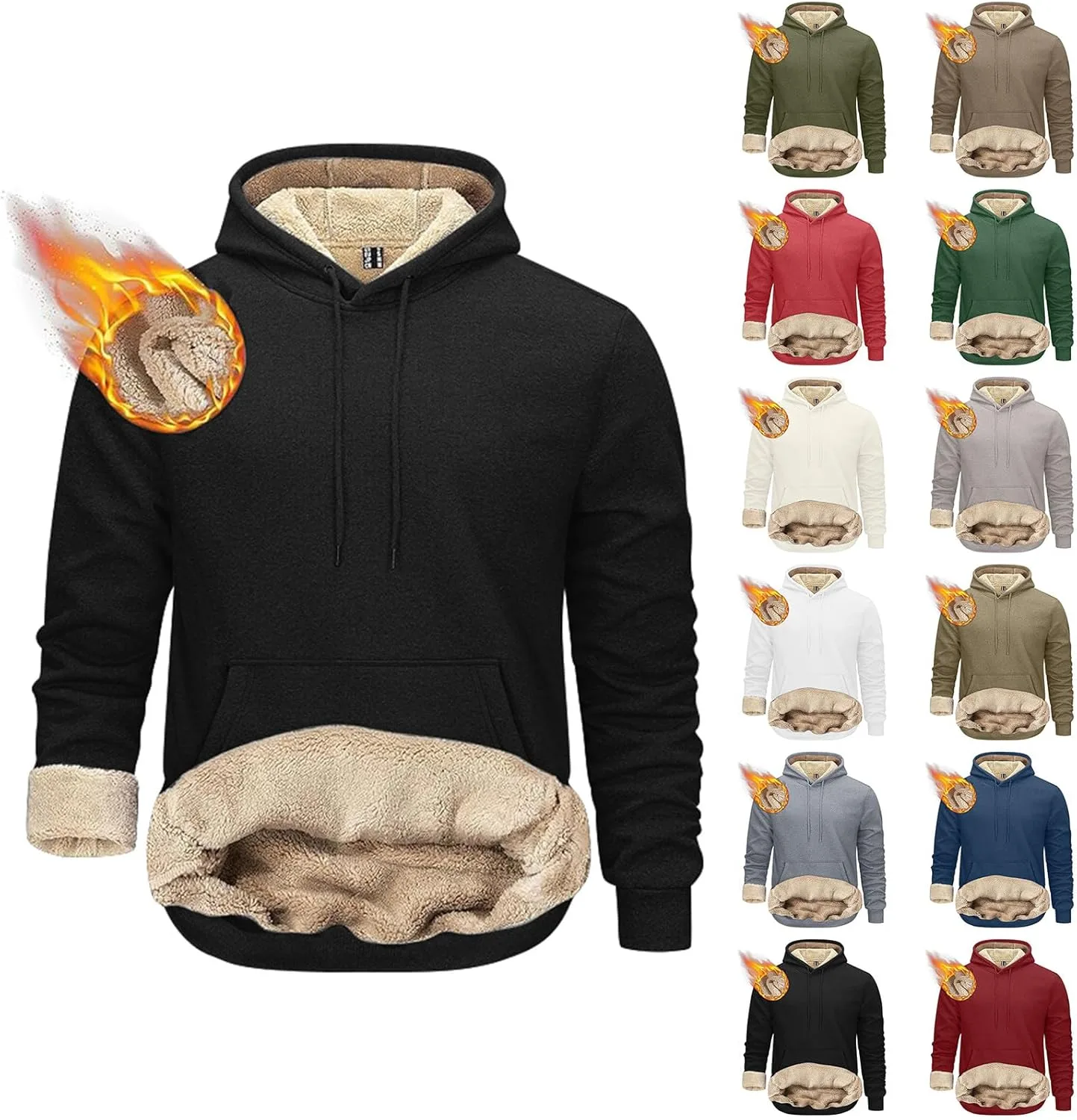 

Теплый худи для мужчин с флисовой подкладкой Drymnoc