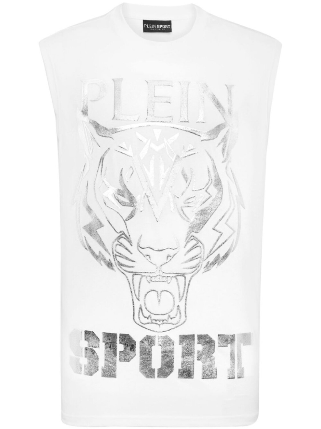 

Майка Plein Sport с круглым вырезом и принтом тигра, белый