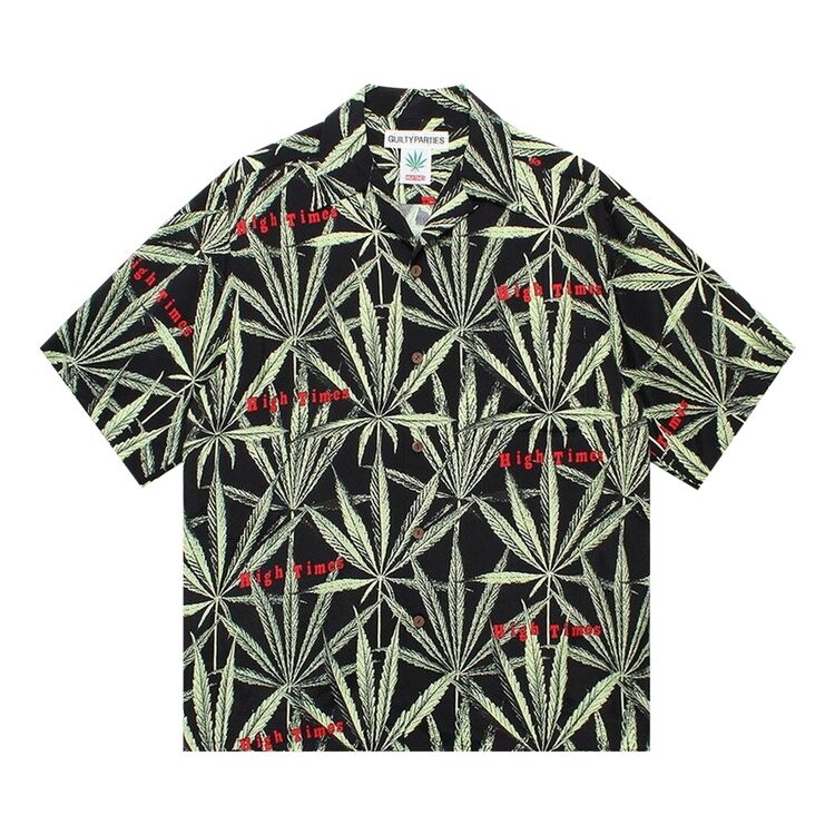 

Рубашка Wacko Maria x HIGH TIMES Short-Sleeve Hawaiian Shirt (Type-1), черный