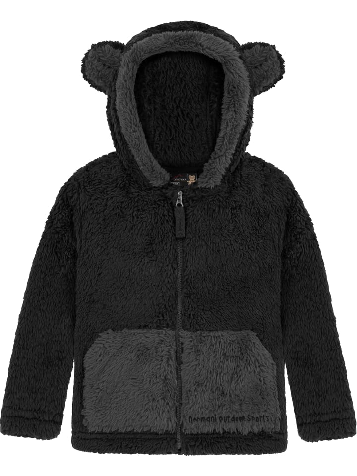 Детская плюшевая куртка Barvas черного цвета Normani Outdoor Sports — фото 2