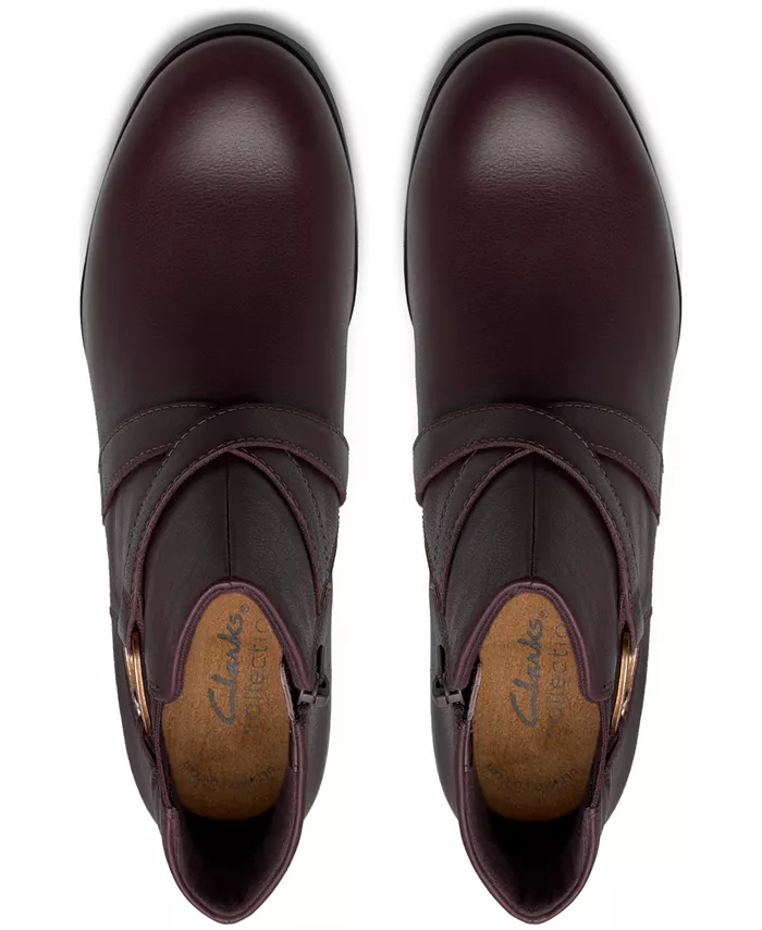 Коллекция Women's Emily2 Henley Wedge Booties Clarks, коричневый — фото 4