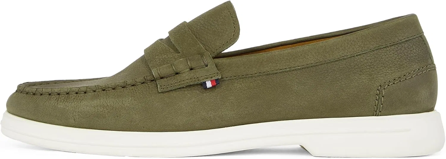 Tommy Hilfiger Herren Лоферы из нубука от Leder, Khaki Army Green