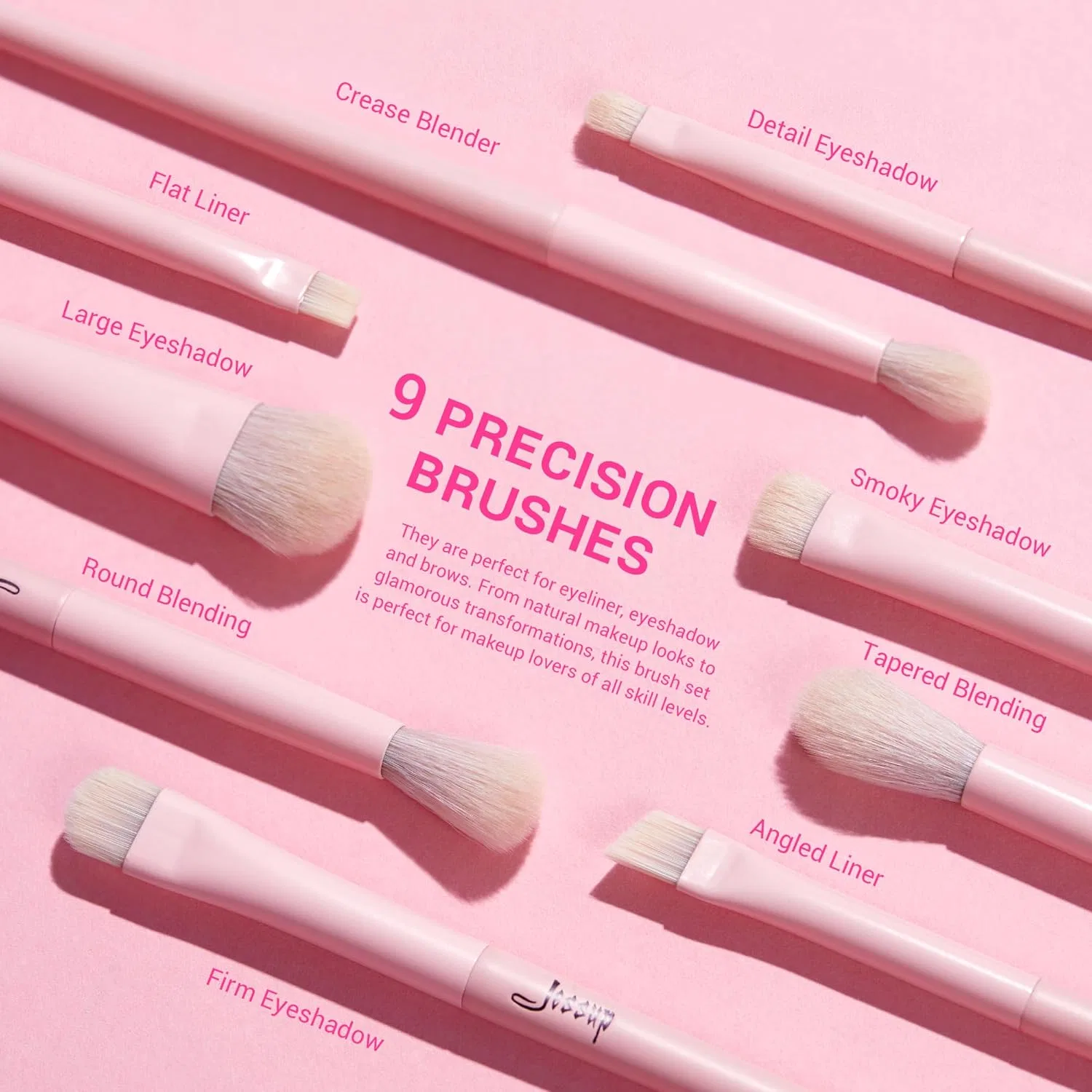 Набор из 14 розовых кистей для макияжа Jessup Brush Set T495 Jessup — фото 4