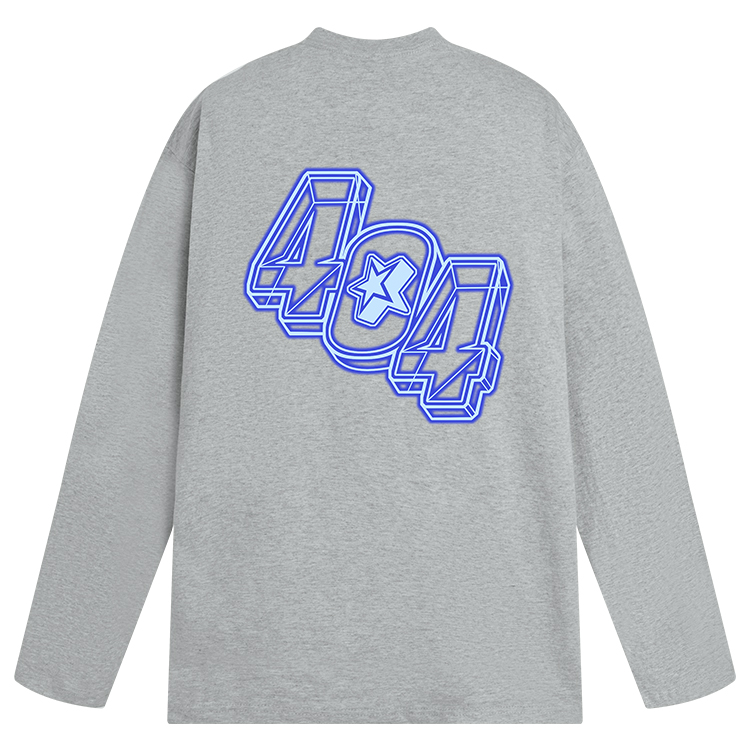 

Футболка Unisex Crew Neck Moderate Straight Fit 404MOB GANG, белый heather серый