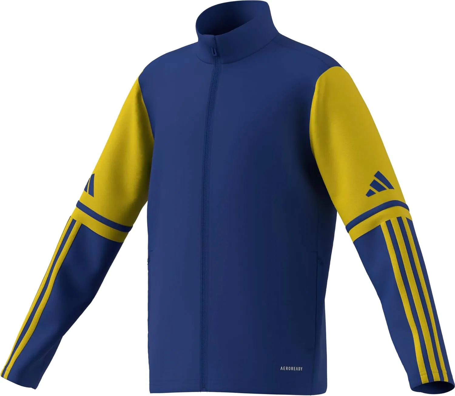 Тренировочная куртка, флисовая, adidas, Team Royal Blue/Team Yellow